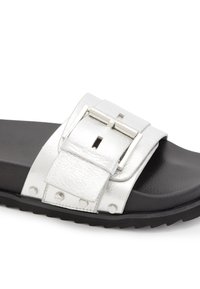 AllSaints ELLIE STUD - Sandalias planas - metallic silver