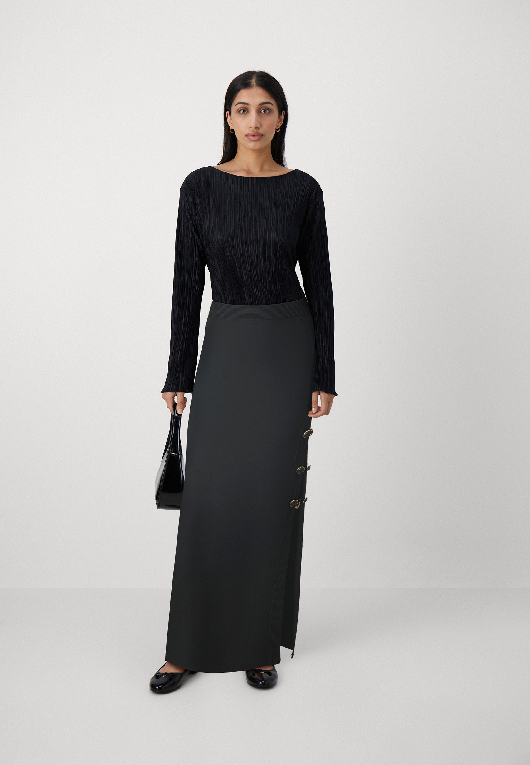 スカート Elisabetta Franchi Long Black Skirt Elisabetta Franchi WOMANS SKIRT - Maxi skirt - nero/black