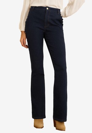 Love & Roses, REGULAR FIT - SCALLOP POCKET - Jeans Bootcut - dark rinse wash