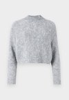 VMMARS HIGH NECK CROPPED - Džemper - light grey