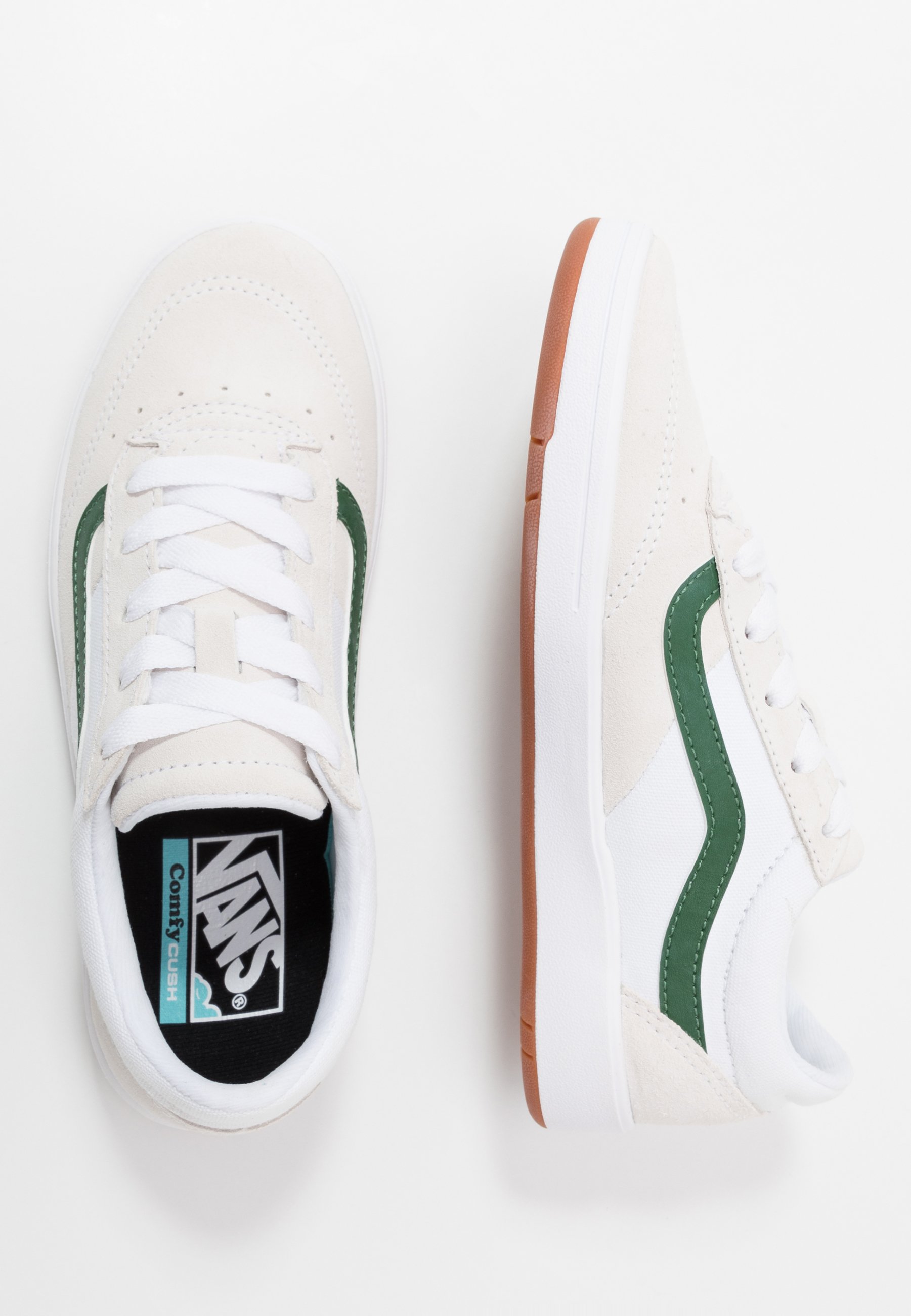 vans cruze true white green