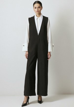 WITH CONTRAST COLLAR - Tuta jumpsuit - black