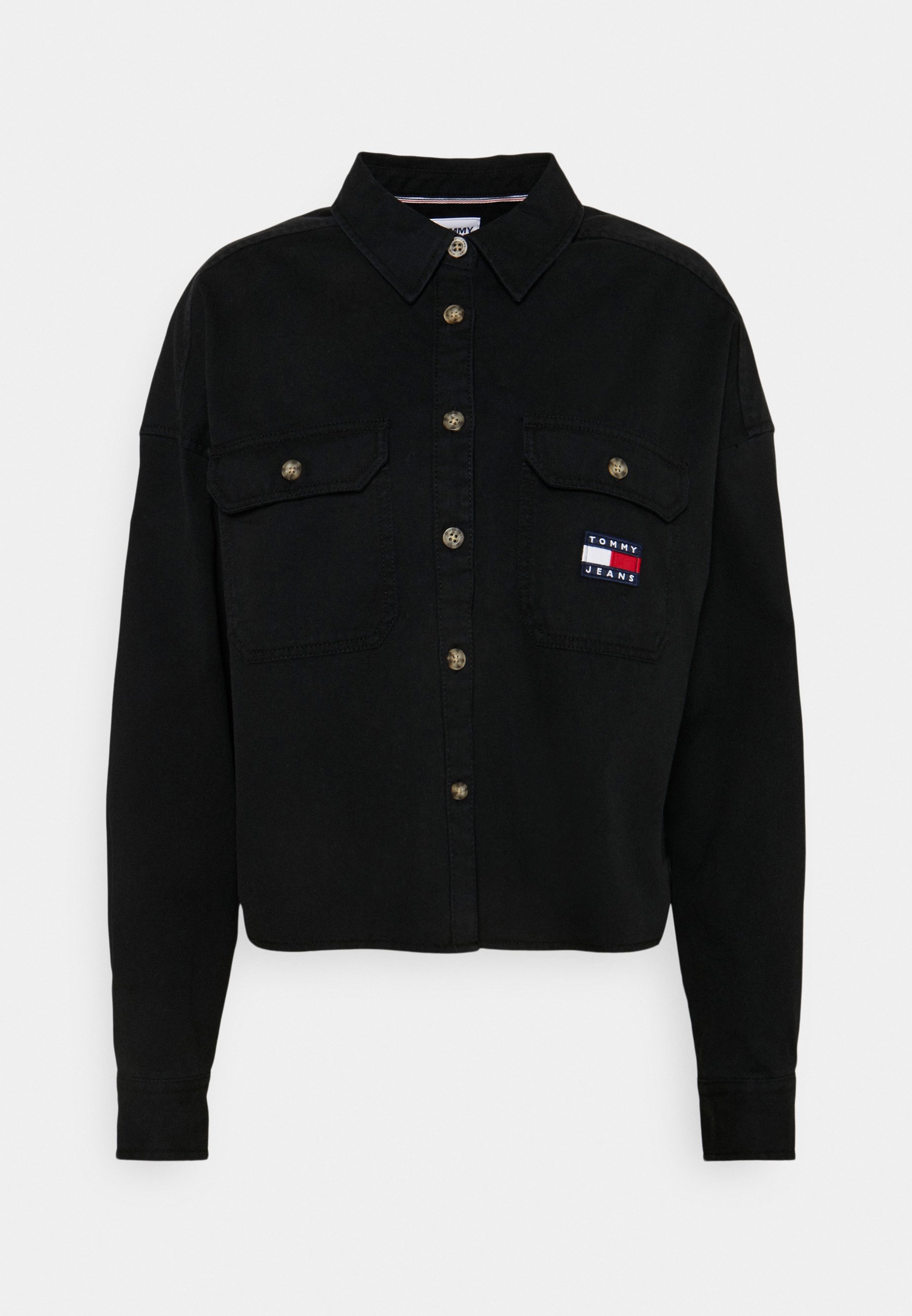 black cropped utility jacket