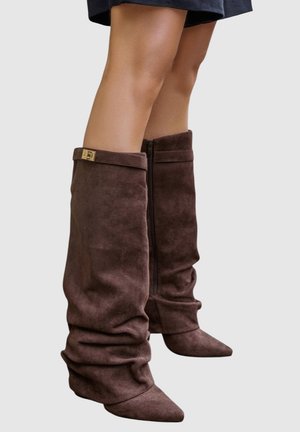 TALONS HAUT - Bottes à talons hauts - marron choco