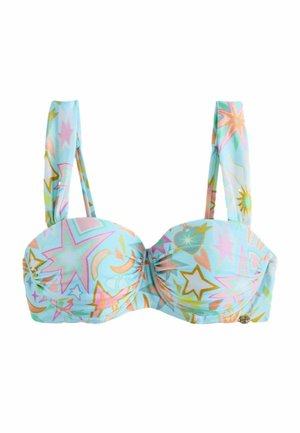 Never Fully Dressed PADDED UNDERWIRED FIT - SHIRRED BANDEAU  - Sutien costum de baie din două piese - blue starburst