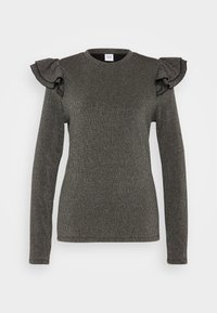 RUFFLE - Top dugih rukava - black