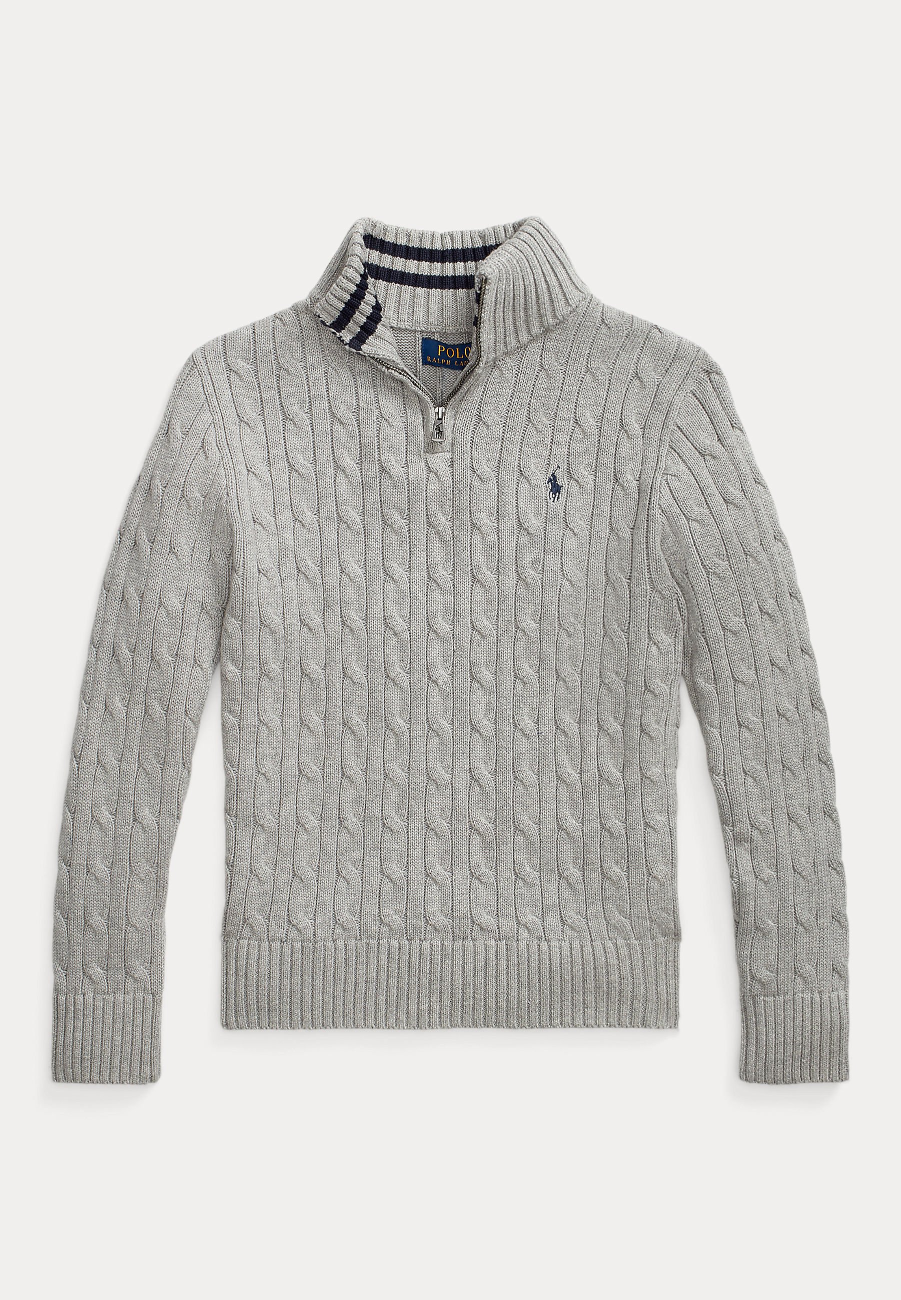 Polo Ralph Lauren CABLE-KNIT COTTON QUARTER-ZIP SWEATER 7-14Y