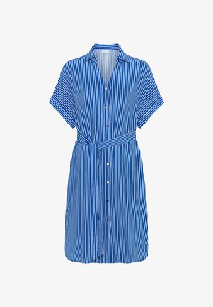 Vestido camisero - blau-weiß gestreift