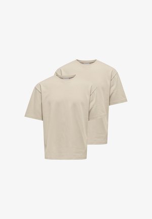 Only & Sons, ONLY & SONS 2 PACK - T-Shirt basic - silver lining