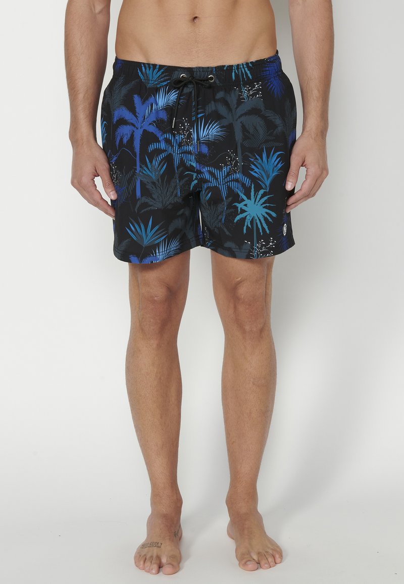 Koroshi - Badeshorts - black/blue/white, Vergrößern