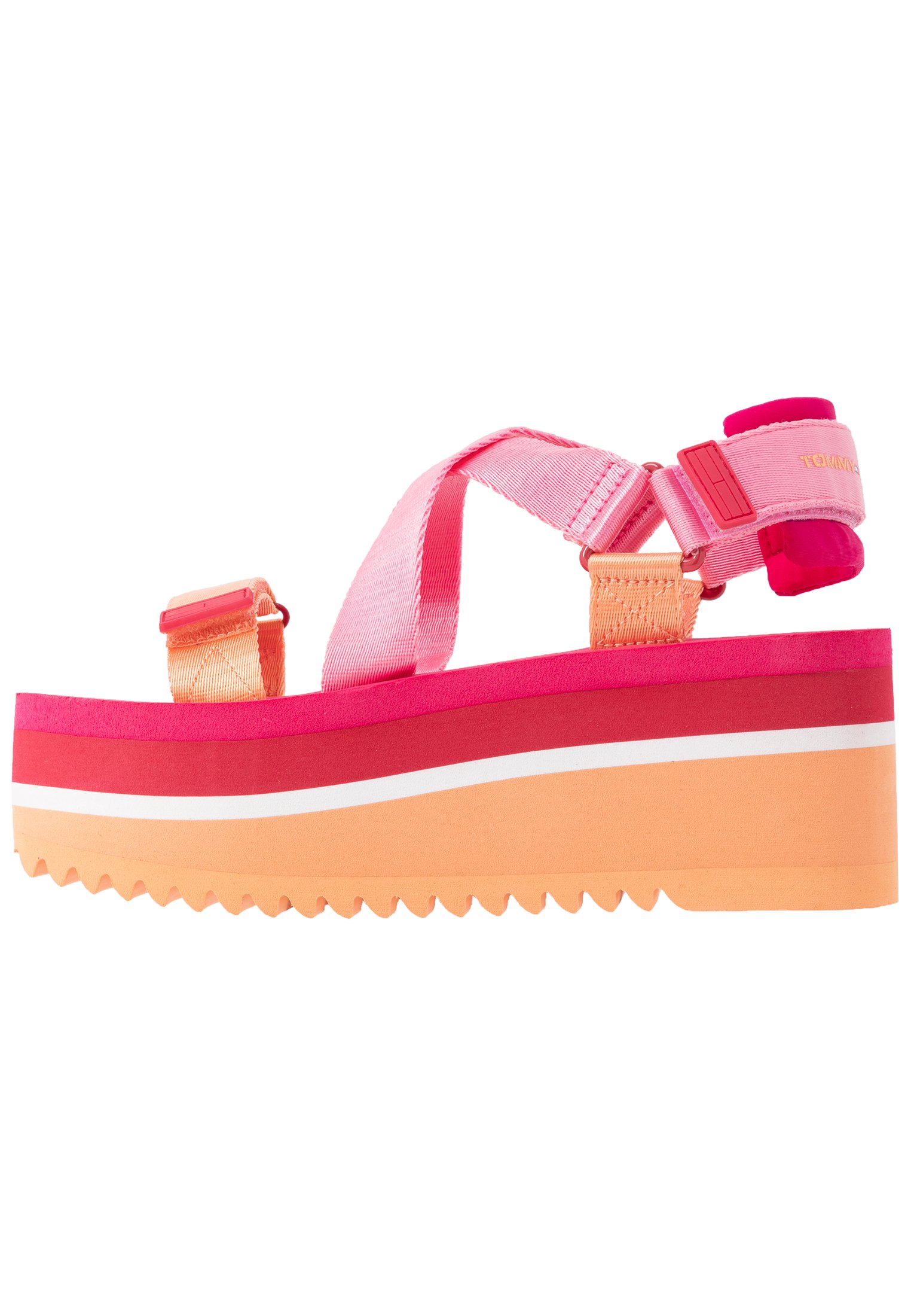 tommy jeans pop colour flatform sandals women's