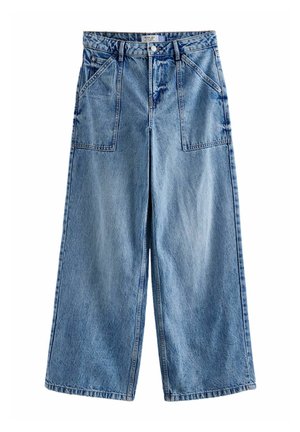 ADJUSTABLE CINCH BACK WIDE - Wide leg - mid blue