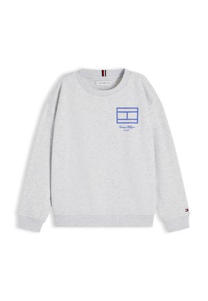 Tommy Hilfiger, OUTLINE FLAG GRAPHIC UNISEX - Sweatshirt - light grey heather
