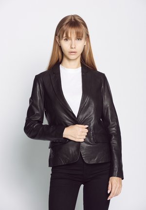 Lederjacke - black