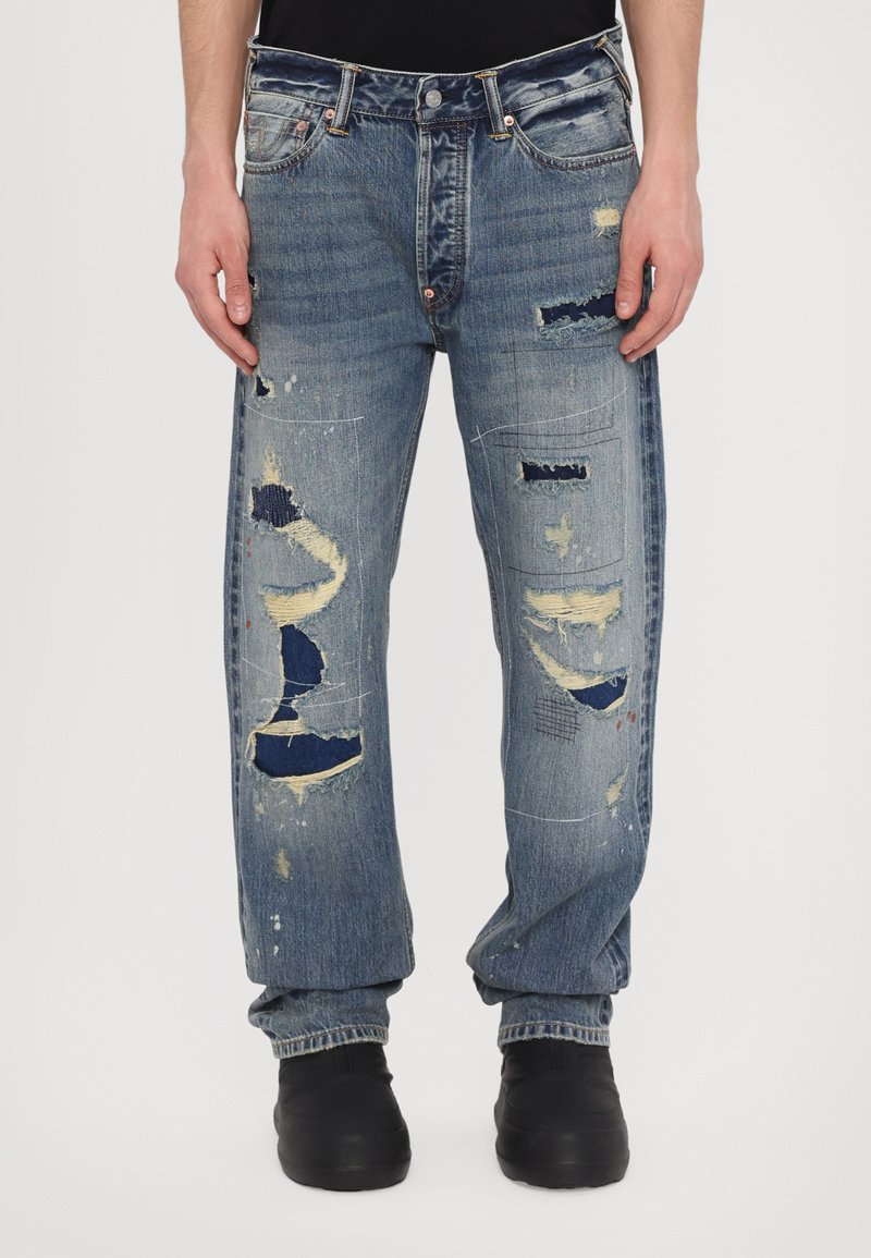 Evisu - POCKET DISTRESSED  - Jean droit - indigo, Agrandir