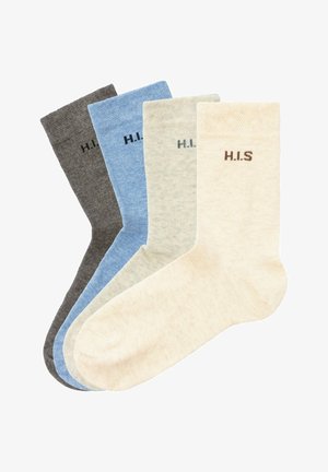 H.I.S 4 PACK - Socken - grau/jeans/ beige/grau