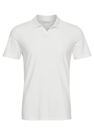 Bílá bavlněná polo košile s límečkem, krátkým rukávem a rovnýcm střihem. Vyznačuje se minimalistickým designem a měkkou texturou. Ležérní styl.