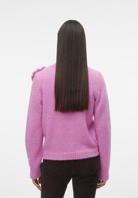Vero Moda VMADIA ONECK FLOWER - Pulover - fuchsia pink
