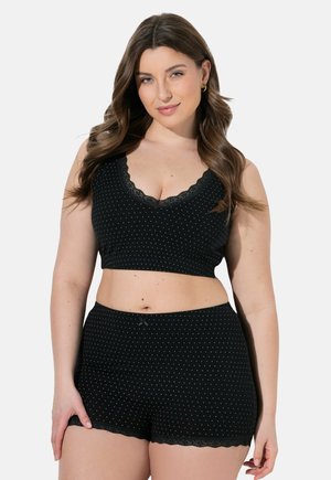 Ulla Popken, KNICKERS, 3-PACK, POLKA DOTS/PLAIN, SHORT LEG - Lahkeelliset alushousut - black