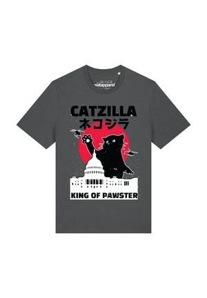 watapparel, CATZILLA UNISEX - T-shirt print - anthracite