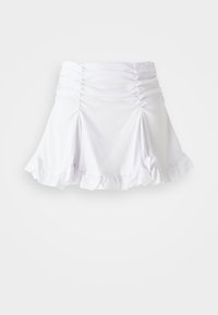 GATHERED SKIRT - Mini skirt - white