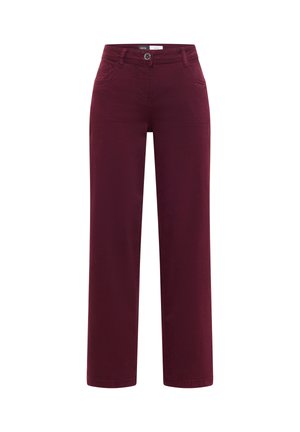 Cecil, HIGH WAIST WIDE LEG JEANS IM LOOSE FIT - Relaxed fit jeans - red wine