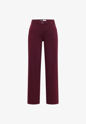 Cecil, HIGH WAIST WIDE LEG JEANS IM LOOSE FIT - Relaxed fit jeans - red wine