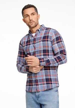 Lindbergh CHECKED  - Shirt - dk blue