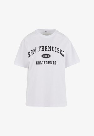 Mister Tee, SAN FRANCISCO CITY WORDING - Camiseta estampada - white