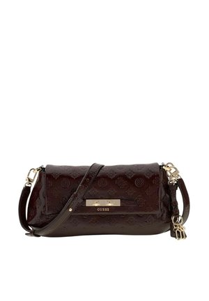 Guess, BORSA DONNA CARMELLA CORSSBODY FLAP BURGUNDY LOGO - Bandolera - bordeaux