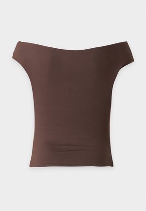 Hollister Co., GOING OUT - Βασικό μπλουζάκι - brown