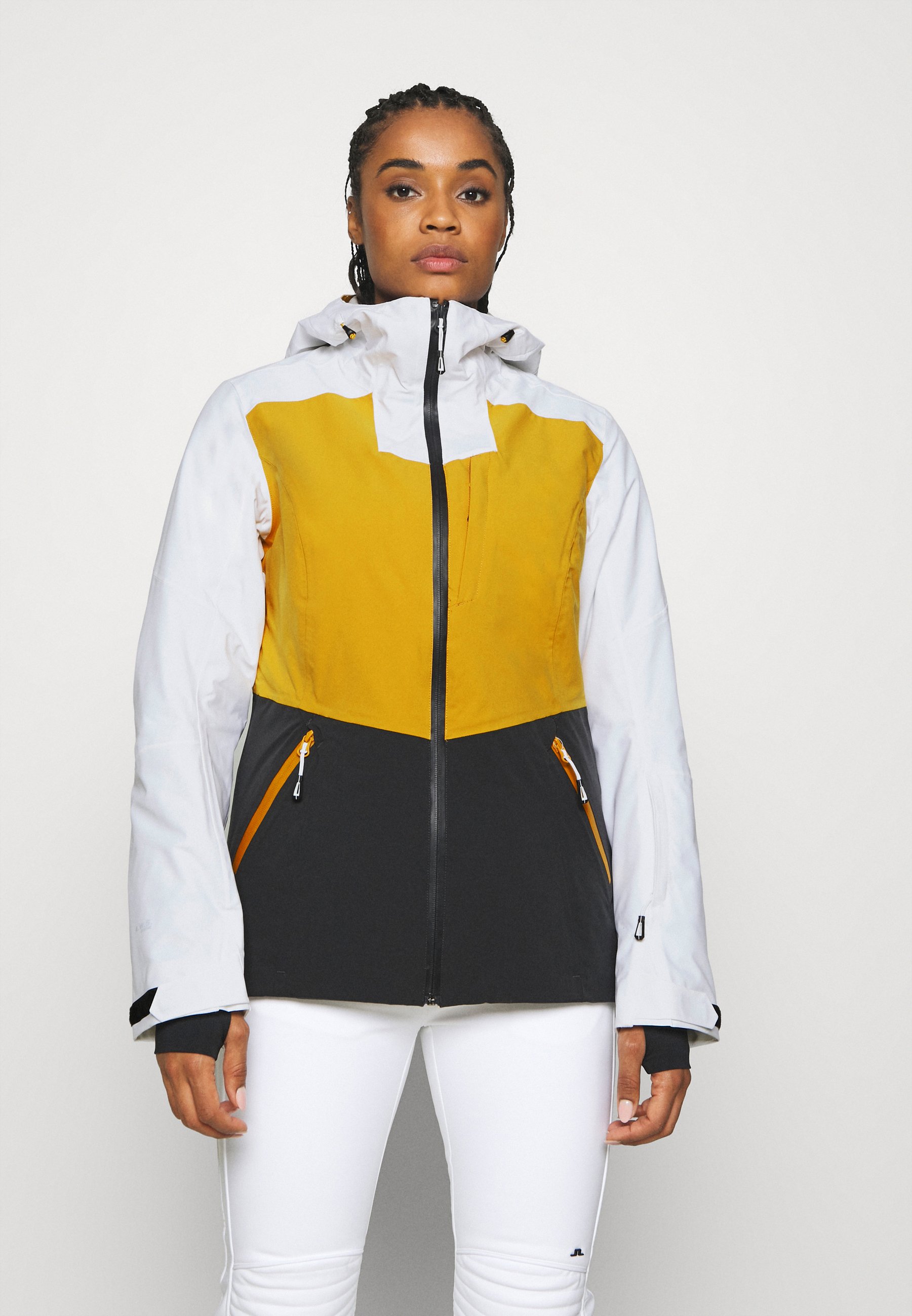 mustard ski jacket