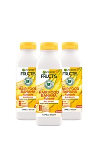 Garnier - BALSAMO NUTRIENTE FRUCTIS HAIR FOOD, BALSAMO NUTRIENTE ALLA BANANA PER CAPELLI SECCHI, 350 ML - 3 PACK - Balsamo Immagine in miniatura 1