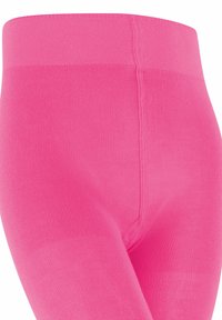 Helle pinke Leggings mit einer glatten, dehnbaren Textur und einem verstärkten Bund. Mit gerippten Details und nahtlosem Design.