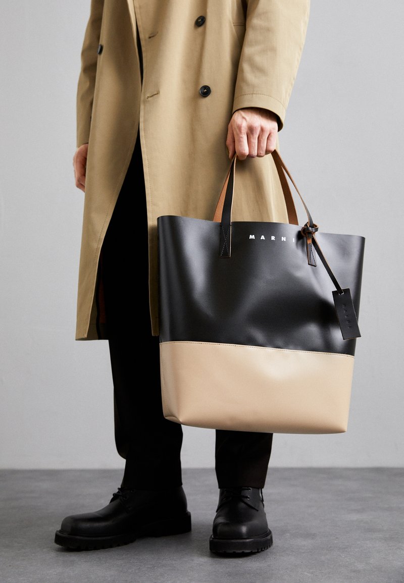 Marni - TRIBECA UNISEX - Shopper - black/cork, Vergroten