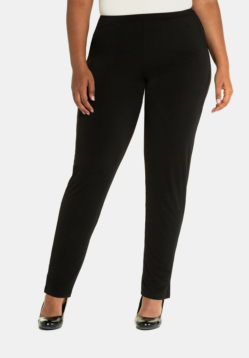 Ulla Popken GLITTER CHECK PUNTO DI ROMA - Pantalon Classique - Marine/bleu Marine