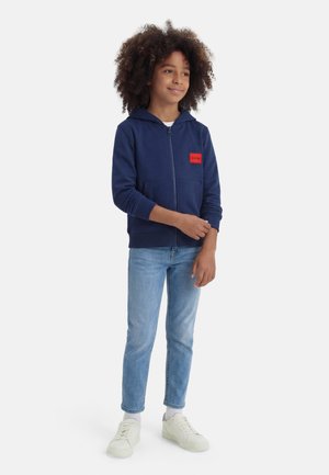 HOODED CARDIGAN - Športna jopa s kapuco na zadrgo - navy