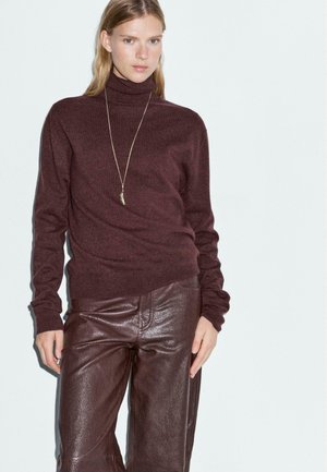 HIGH NECK - Strickpullover - bordeaux