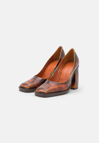ECKHAUS LATTA BOWED COMBO ABRASIVATO - Obuv na vysokom opätku - brown