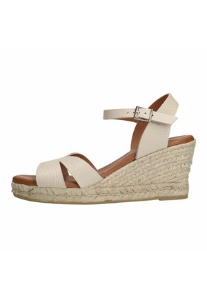 Sandalen met plateauzool - weiß