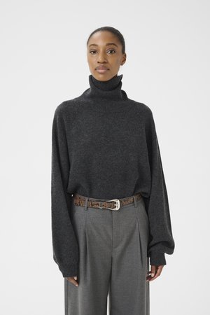 Gestuz MANZI ROLLNECK - Jumper - deep graphite