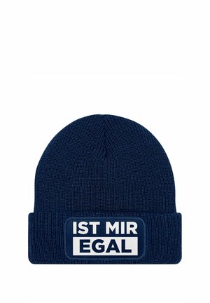 MIT PATCH SPRUCH IST MIR EGAL - Beanie - dunkelblau