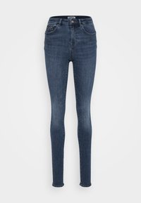 ONLWAUW ZIP YOKE PUSH UP - Skinny džíny - dark blue denim
