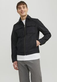 Jack & Jones PREMIUM JJEPAYTON JACKET - Kunstnahast jakk - jet black