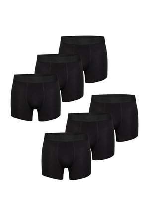 Mustat bokserit pakkaus sisältää kuusi kappaletta. Valmistettu pehmeästä materiaalista, jossa on sileä vyötärönauha, jossa on hienovarainen logo. Standardikoko ja klassinen muotoilu.