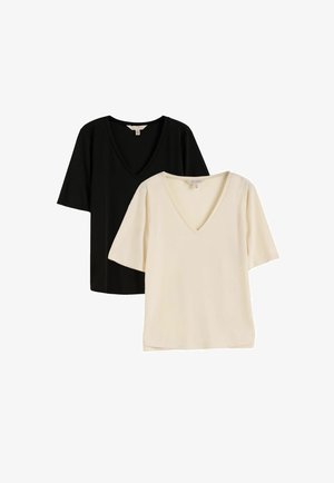 Love & Roses, MULTIPACK - Camiseta básica - black ecru