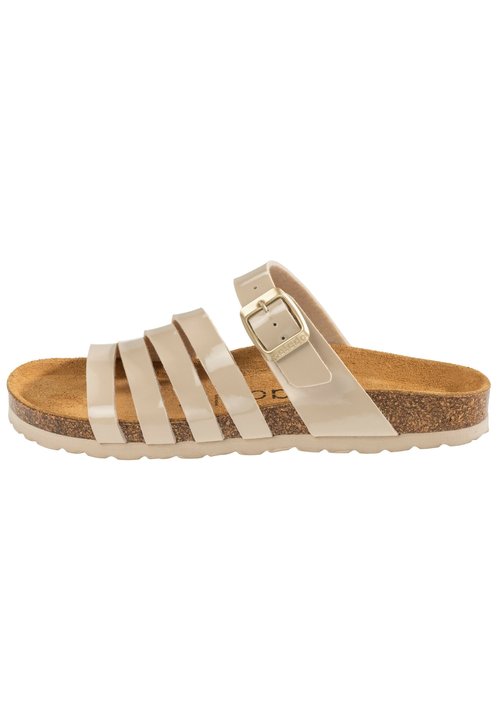 Mules Rohde Rodigo Donna – Sandali Con Tramezzo In Pelle Vera, Plantare Memory, Fibbia Metallica Regolabile, Larghezza Comoda G