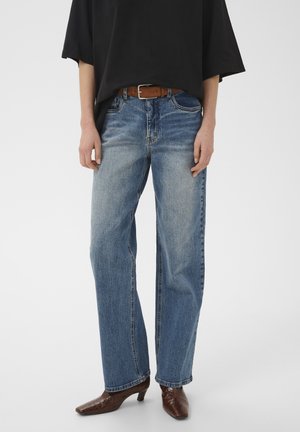 Gestuz, GZJADE HW STRAIGHT JEANS NOOS - Jeans Straight Leg - washed mid blue