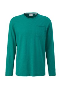 s.Oliver MIT AUFGESETZTER BRUSTTASCHE - Longsleeve - smaragd