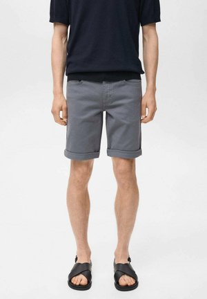 SLIM-FIT BERMUDA  - Denim shorts - blue-grey